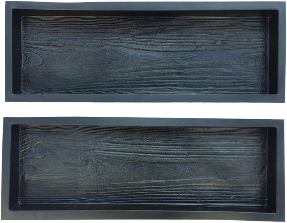 Molde de hormigón con forma de tablas de madera, molde de pavimentación moldeado de plástico para bricolaje, molde de piedra de escalón de jardín,