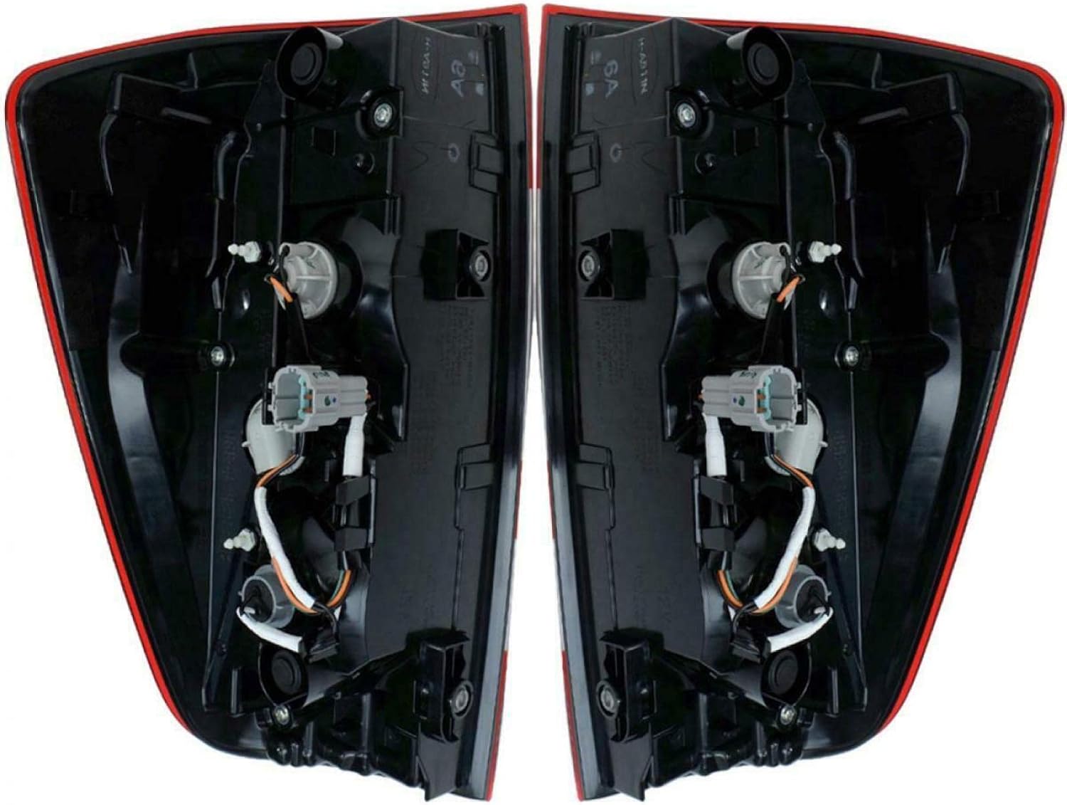 WOZIES 26555-6KG0A, 26550-6KG0A carcasa roja impermeable luz trasera de coche para Navara Np300 D23 2015-2021