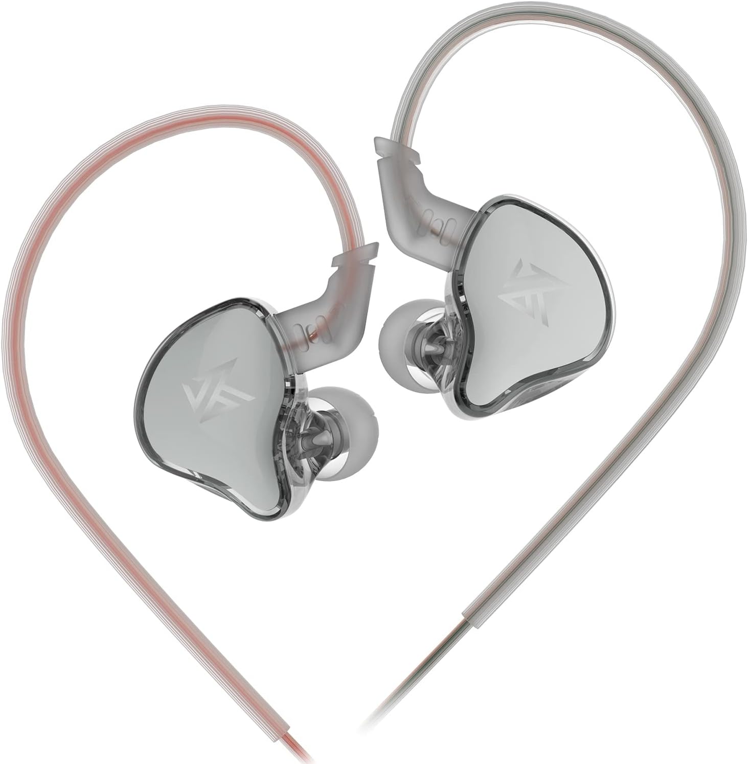 KZ – Auriculares de alta fidelidad para amantes de la música, KZ EDC X Dynamic Driver IEM, auriculares económicos para juegos y deportes (gris