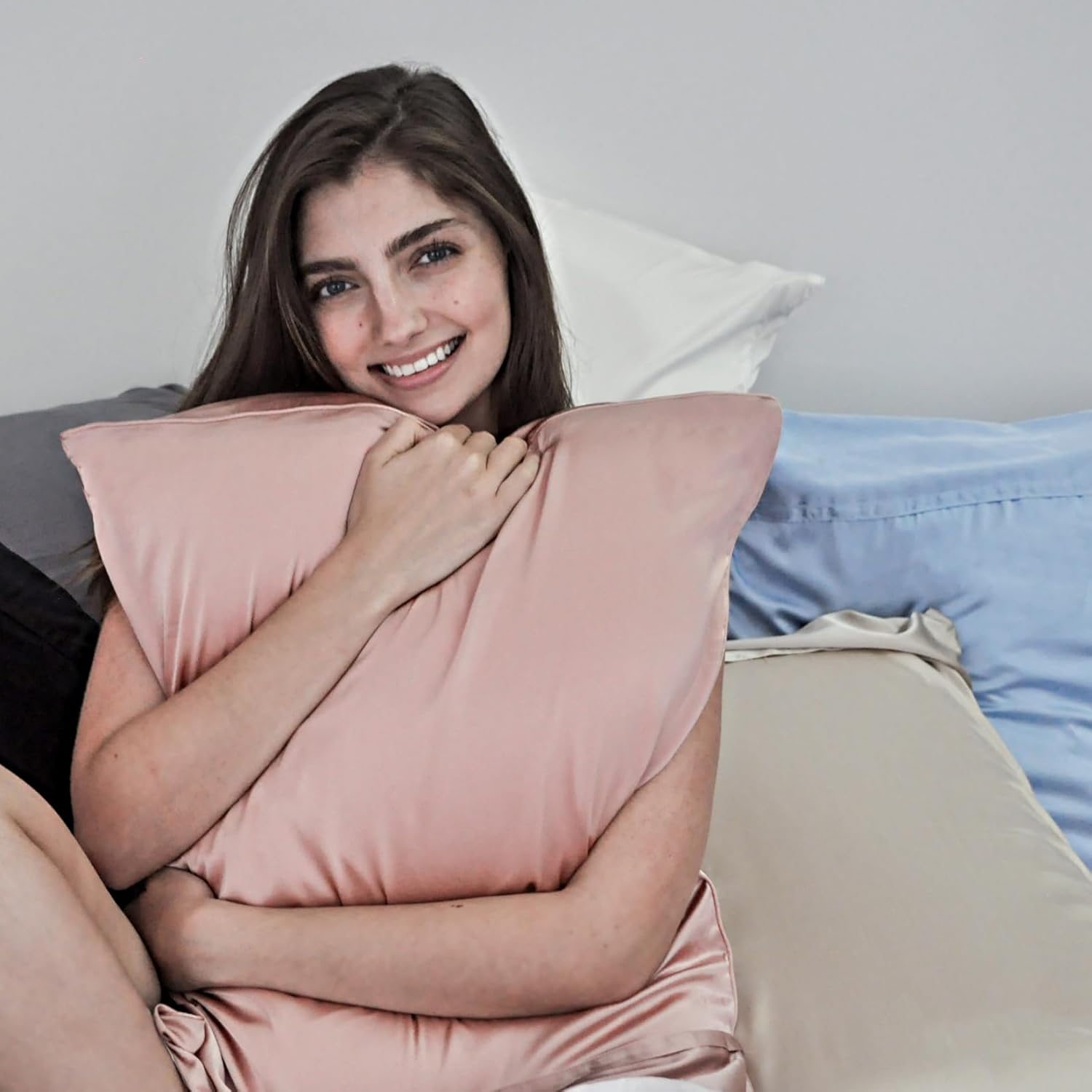 NGHT Funda de almohada de seda de morera 6A de lujo, funda de almohada de seda más duradera para cabello y piel, seda ultrasuave para un sueño