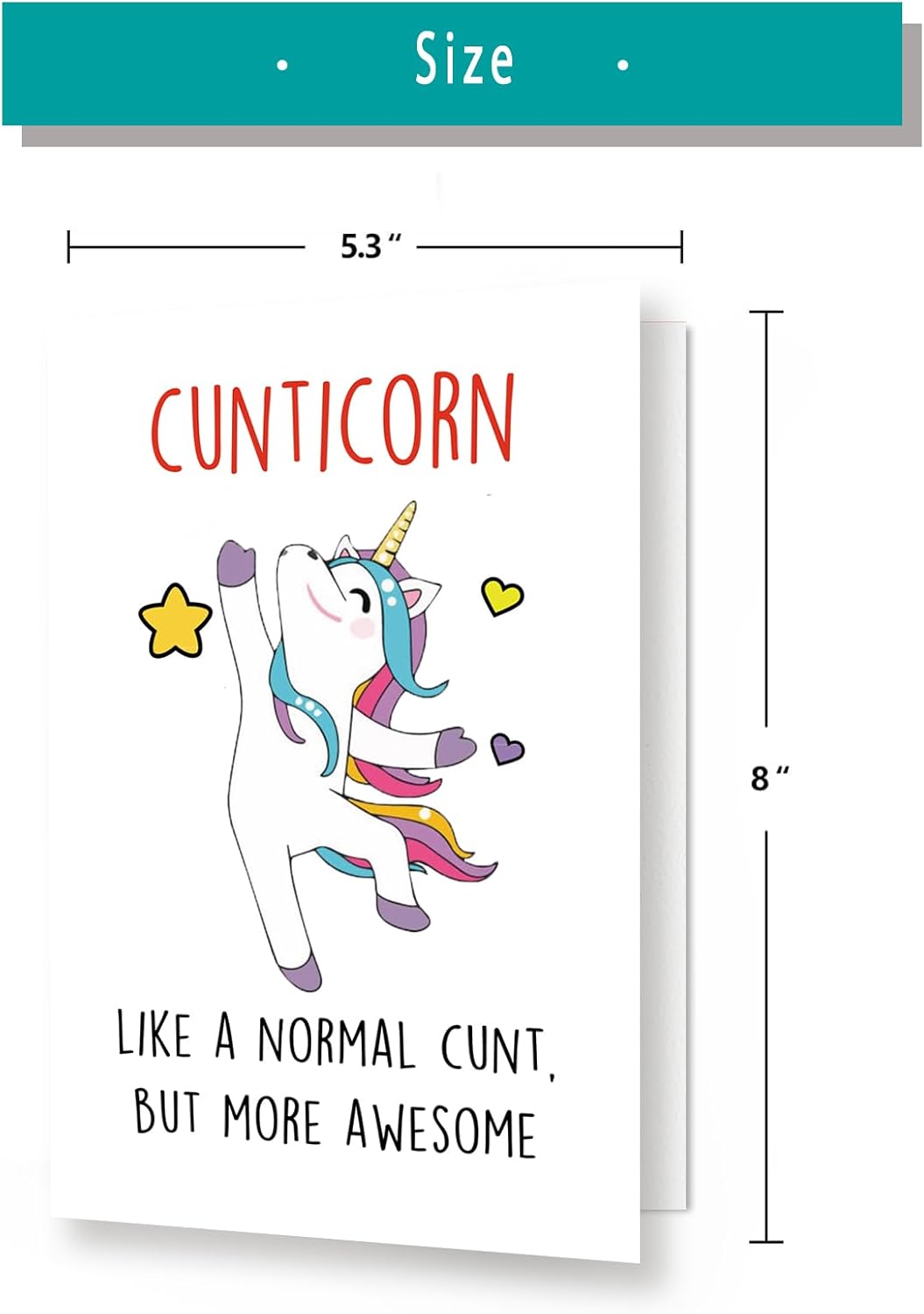 Tarjeta de feliz cumpleaños para mujeres y mujeres, divertido regalo de Cunticorn para prima, gran tarjeta de cumpleaños para mamá abuela, idea
