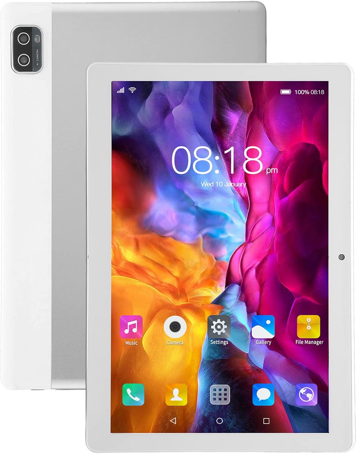 Tabletas Android 12 de 10.1 pulgadas, procesador 5G WIFI 10 Core 6GB RAM 128GB ROM Dual Sim Tablet con batería de 8800 mAh, altavoz dual, GPS,