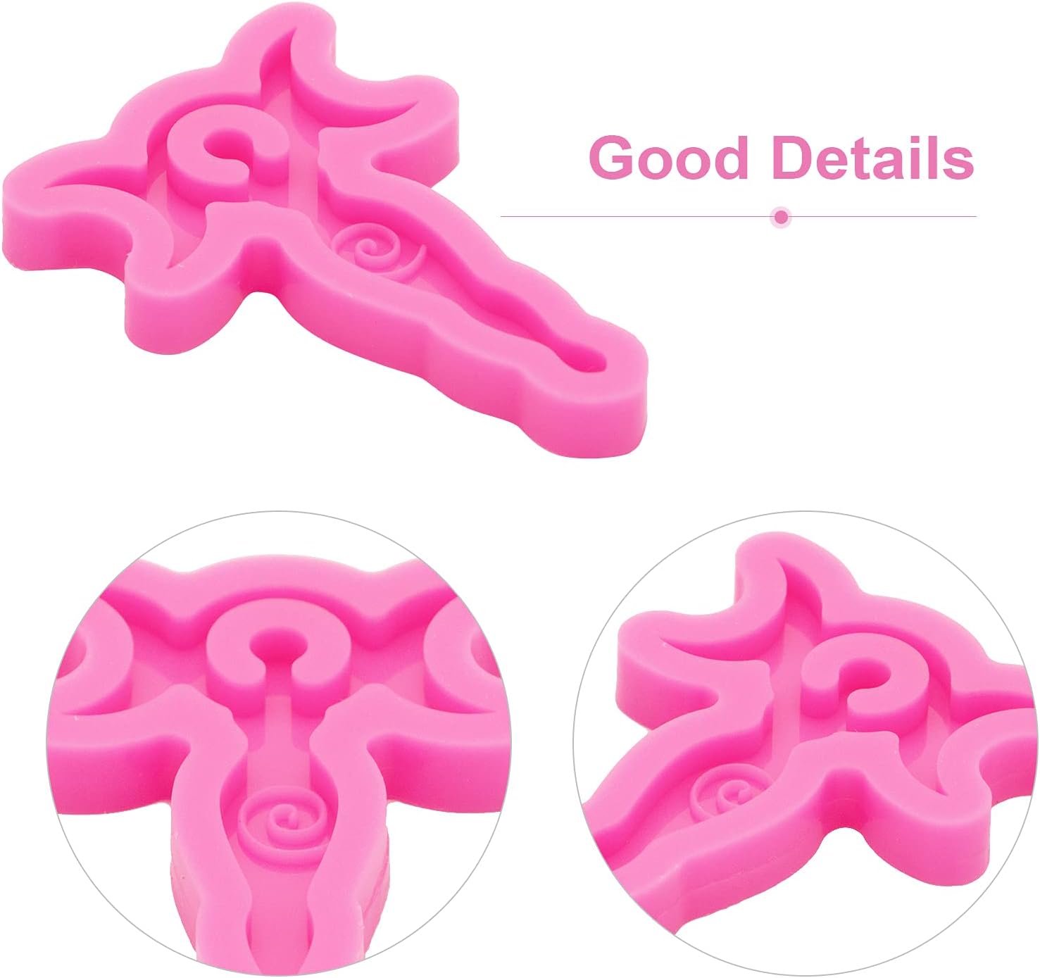 Moldes de silicona brillante y brillante de diosa y luna para hacer llaveros, collares, colgantes, joyería, llavero epoxi, moldes de resina epoxi,