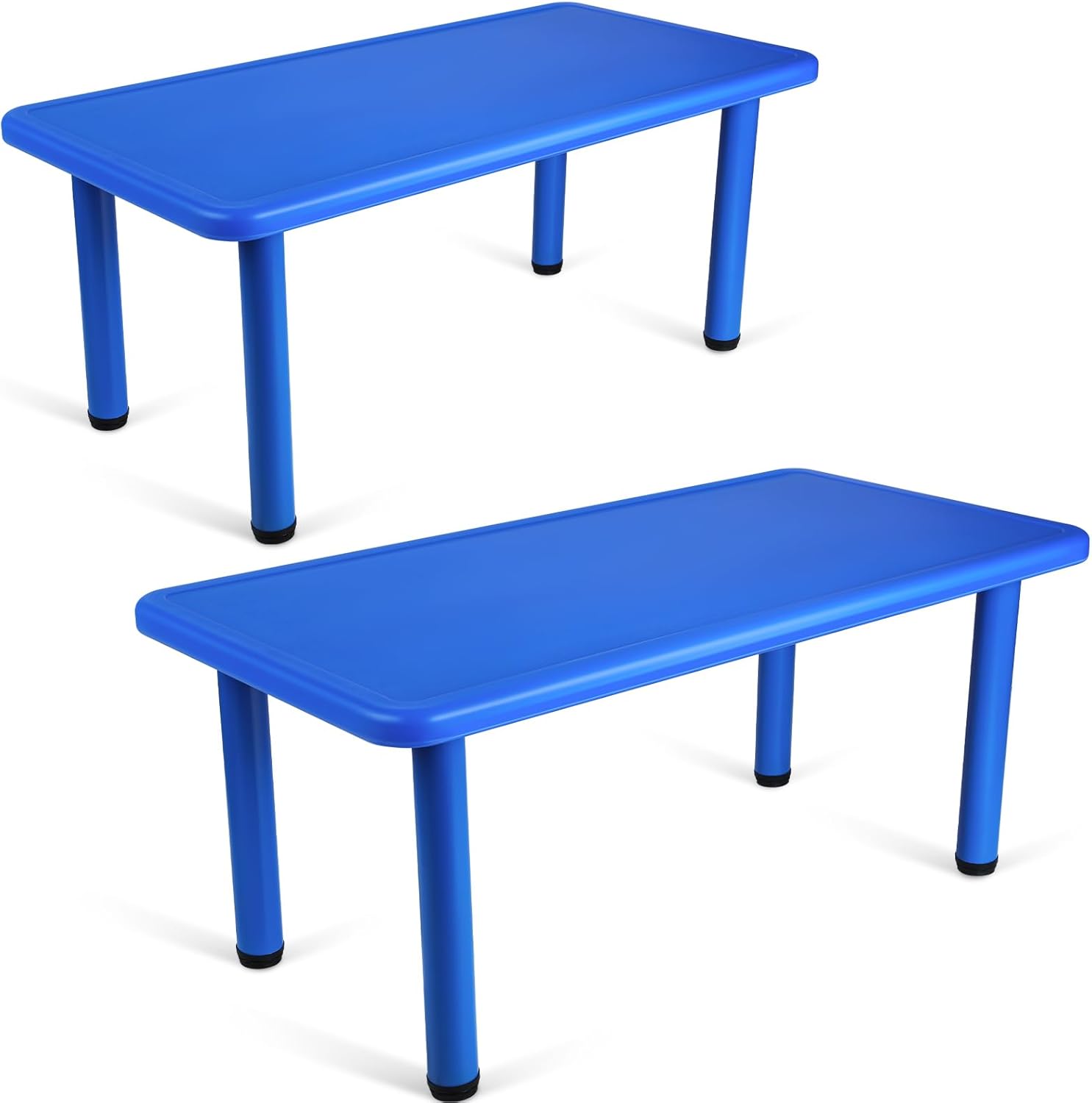 Wesiti Mesa de actividades para niños, rectangular, 47.24 x 23.62 pulgadas, mesa escolar para niños, mesa de plástico portátil para guardería,