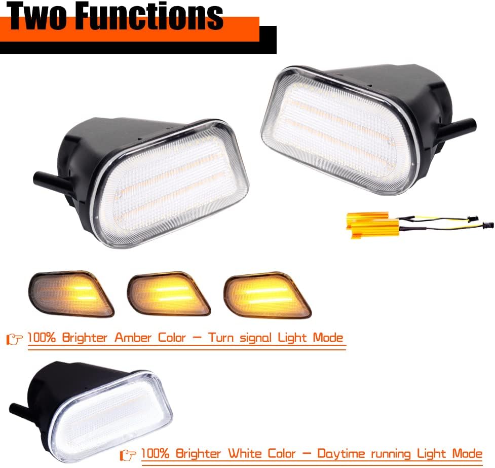 Para 1998 1999 2000 2001 2002 Pontiac Firebird Trans Am parachoques delantero esquina señal de giro y luces de marcador laterales 2 en 1 reemplazo