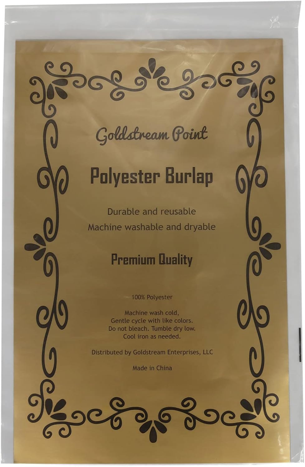 Goldstream Point Mantel rectangular de yute sintético de yute sintético de 90 x 132 pulgadas, color marrón natural
