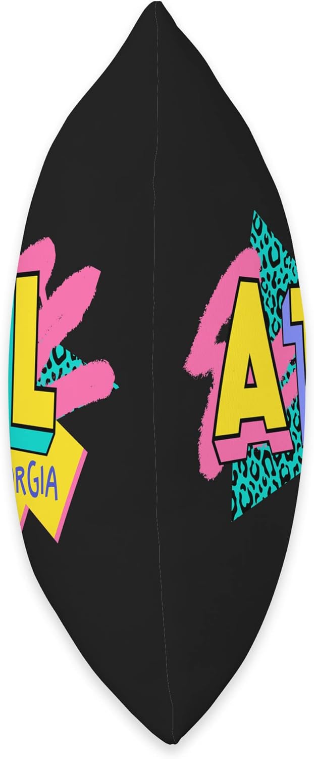 90s Nostalgia 90s Kid Atlanta Georgia Retro ATL Rad Retro Atlanta Style ATL 90s Nostalgia – Almohada de 18 x 18 pulgadas, multicolor