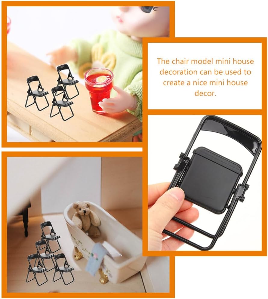 STOBOK Mini silla plegable soporte para teléfono celular, 10 piezas, pequeña silla de cubierta de playa, soporte plegable para teléfono celular,