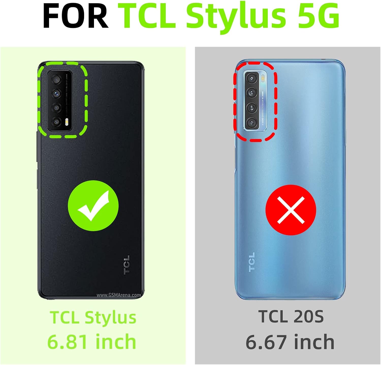 KuDiNi TCL Stylus 0.18 oz – Funda para teléfono TCL Stylus 0.18 oz, para mujeres y niñas, con purpurina de TPU suave, transparente, de lujo, con