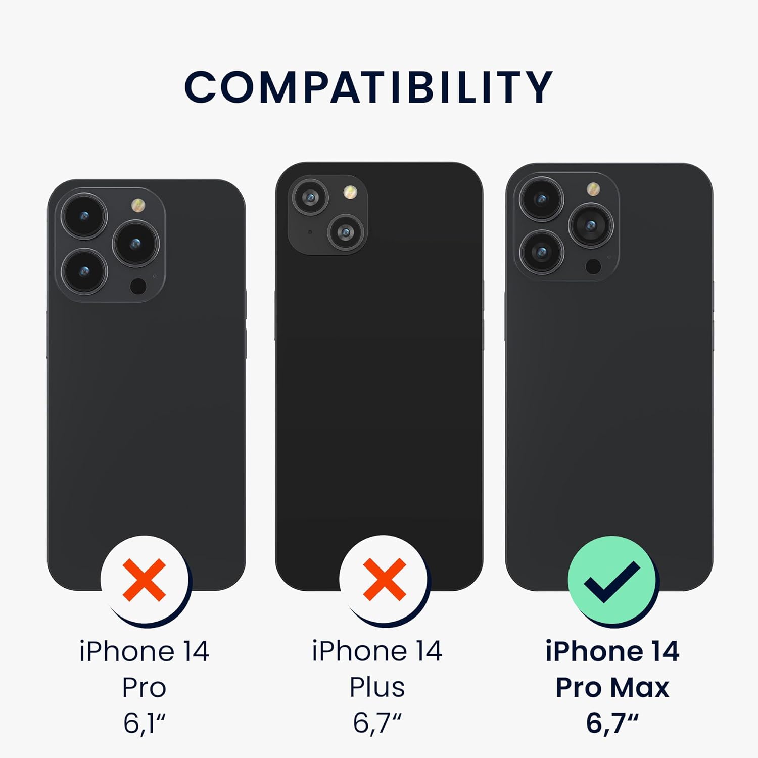 kwmobile Juego de fundas transparentes 5 en 1 compatibles con Apple iPhone 14 Pro Max, incluye protectores de pantalla y cámara, transparente
