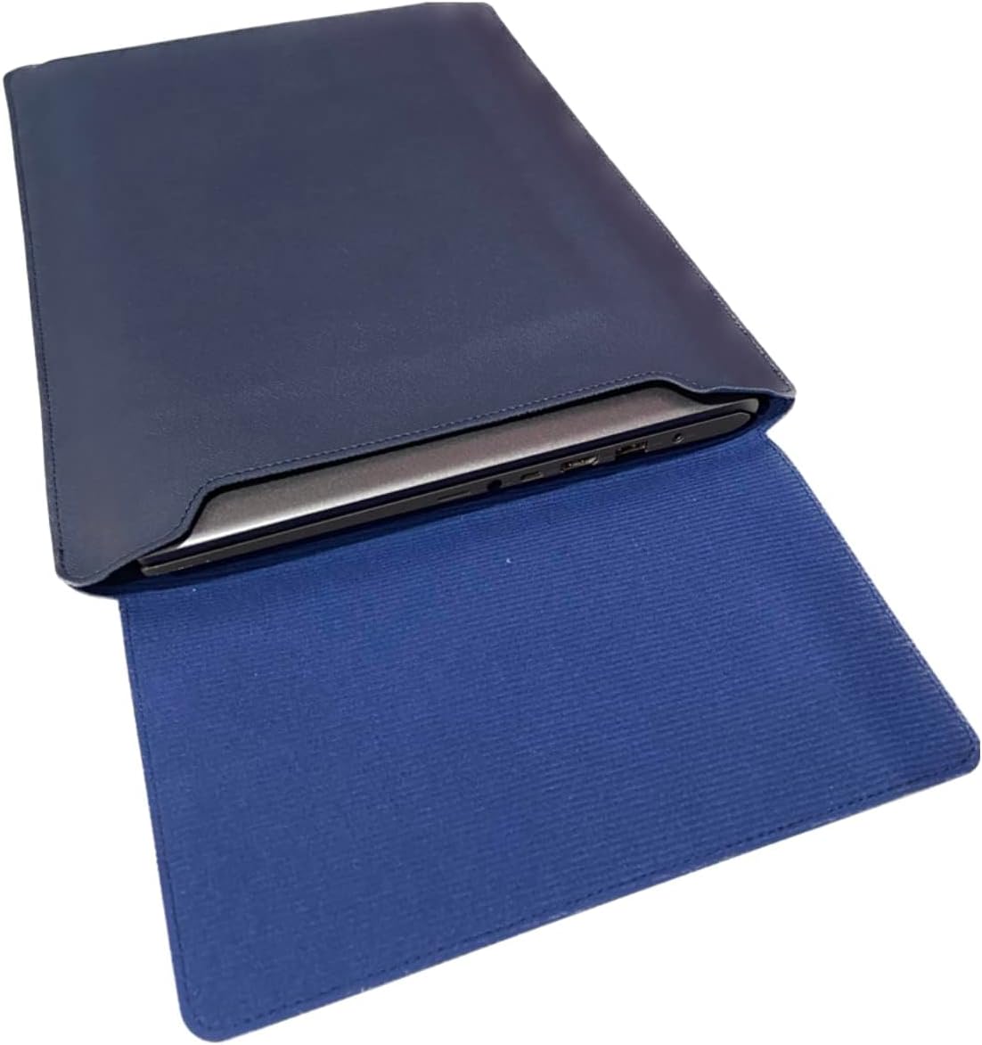 Funda protectora para laptop y soporte con alfombrilla para mousepad, material interior suave envuelto en piel sintética exterior, elegante,