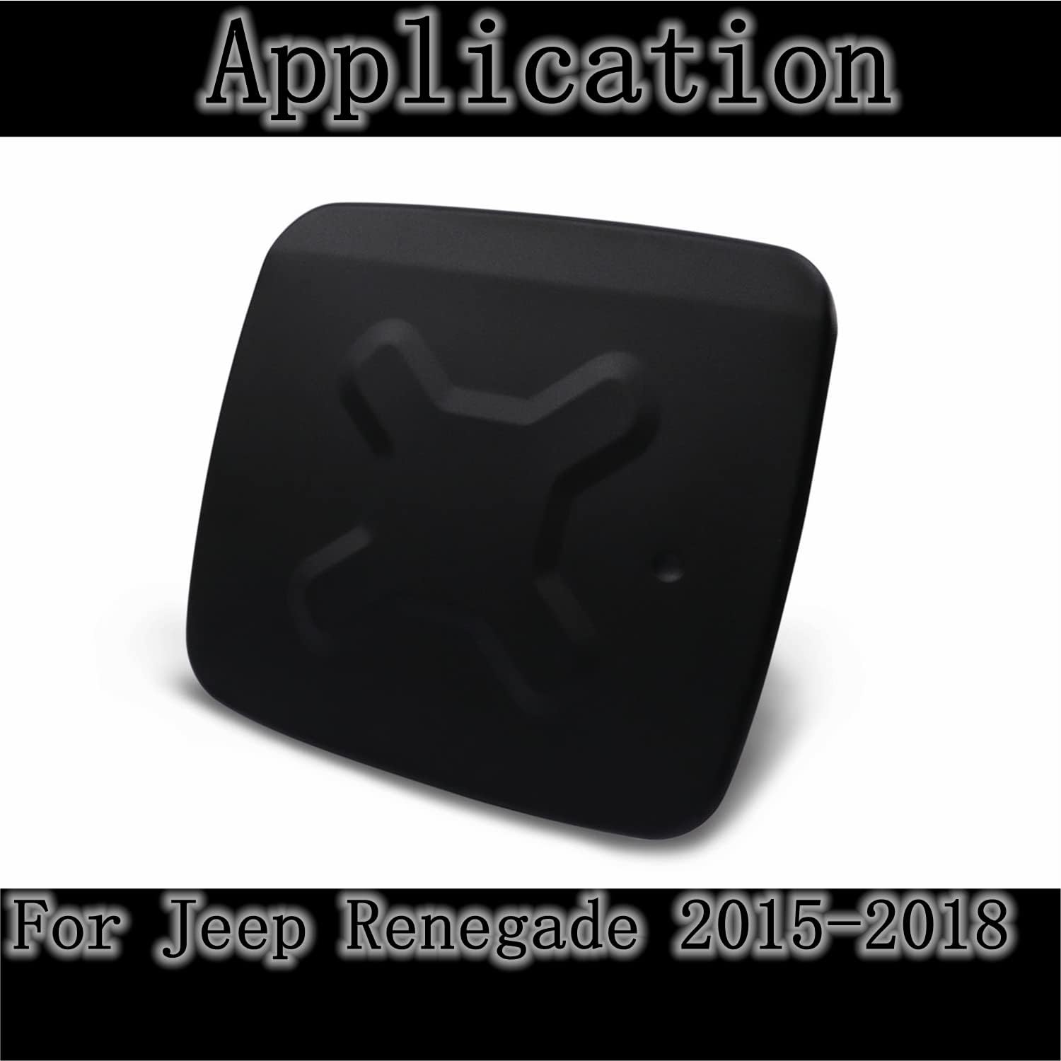 Yoursme Tapa de llenado de combustible exterior de aluminio para puerta de tanque de gas, decoración negra para Jeep Renegade 2015 2016 2017 2018
