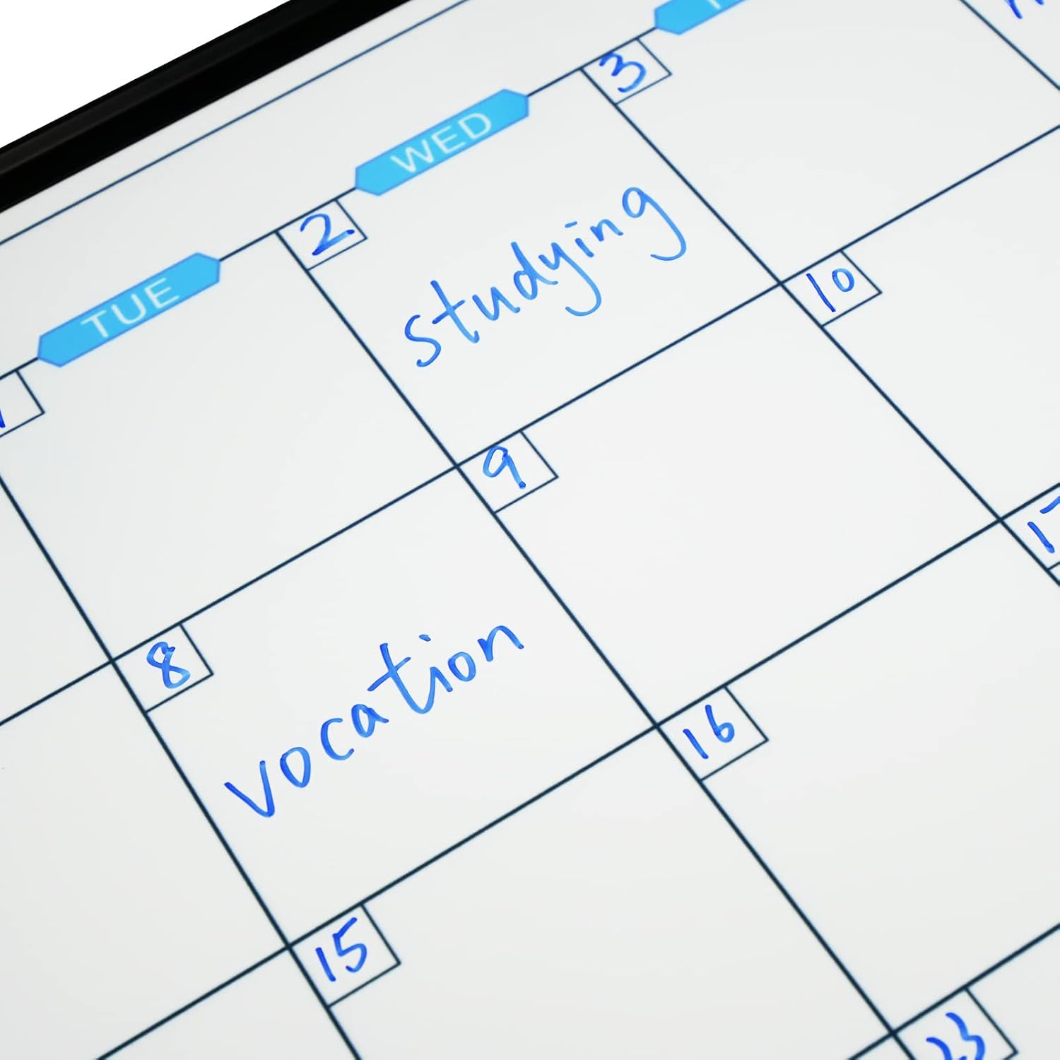 JILoffice Calendario magnético con combinación de pizarra blanca y tablero de corchos de anuncios, tablero combinado de 36 x 24 pulgadas, paquete de
