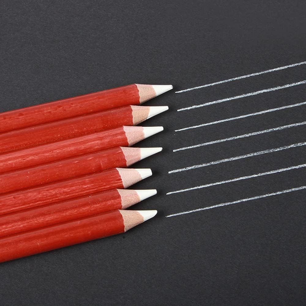 12 lápices de colores pastel suaves para artistas, de 0.157 in, con base blanca, para limners, estudiantes, principiantes, dibujo, mezcla, pintura,