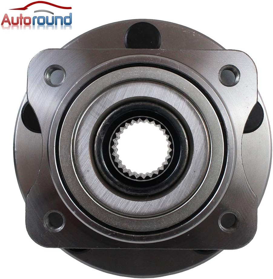 Autoround 513123 Cojinete de rueda delantera y conjunto de cubo compatible con Dodge Caravan, Grand Caravan, Chrysler Town Country, PlymouthChrysler