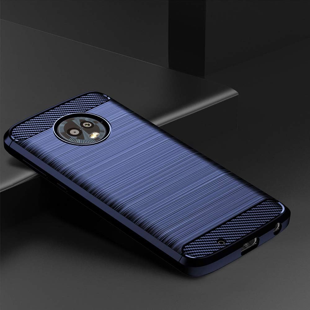 Asuwish Funda compatible con Moto G6 y protector de pantalla de vidrio templado, accesorios de celda, fundas protectoras de silicona para Motorola