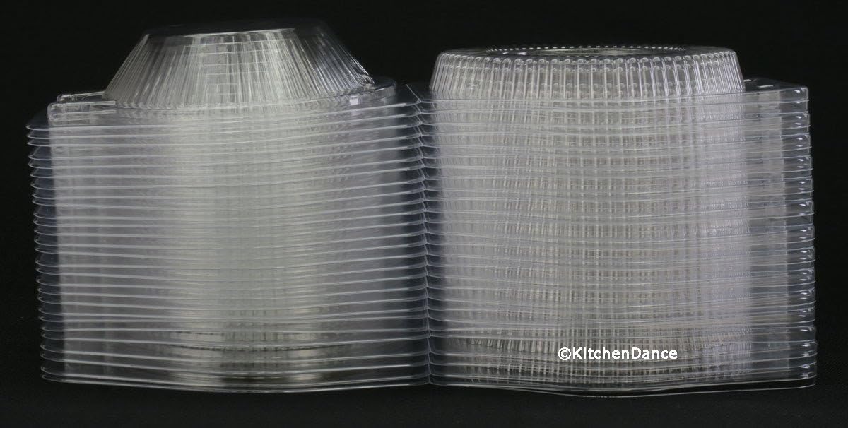 DFI KitchenDance – Contenedor transparente de plástico transparente de 5 pulgadas para tartas y tartas, perfecto para almacenar, servir y mostrar