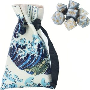 QIELIZI DND Bolsa para dados, PU Cuero funda para dados de dragón, con set de 7 dados, perfecto para calabozos y dragones RPG D&D dados, monedas y QIELIZI DND Bolsa para dados, PU Cuero funda para dados de dragón, con set de 7 dados, perfecto para calabozos y dragones RPG D&D dados, monedas y