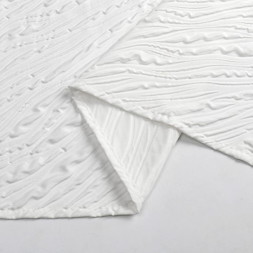 Cortina de ducha blanca, cortina de ducha con textura geométrica 3D en relieve, cortinas de ducha de tela lavable para baño, juego de cortina de