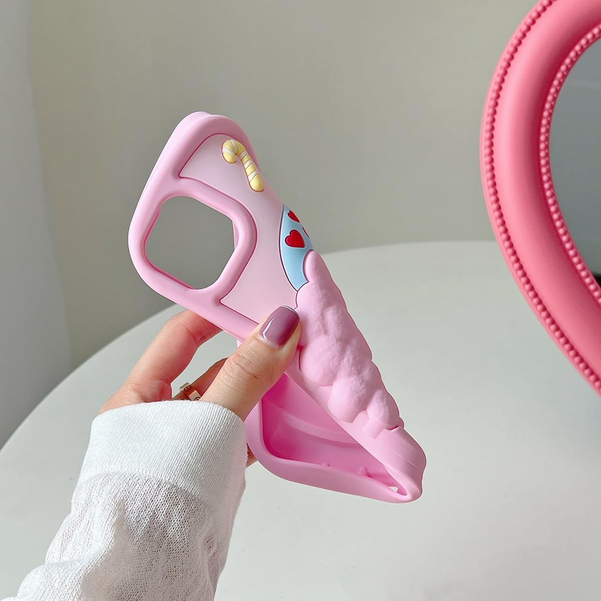 Funda Kawaii para iPhone 11, linda funda de teléfono de payaso de dibujos animados 3D, divertida funda de teléfono de payaso rosa para mujeres y