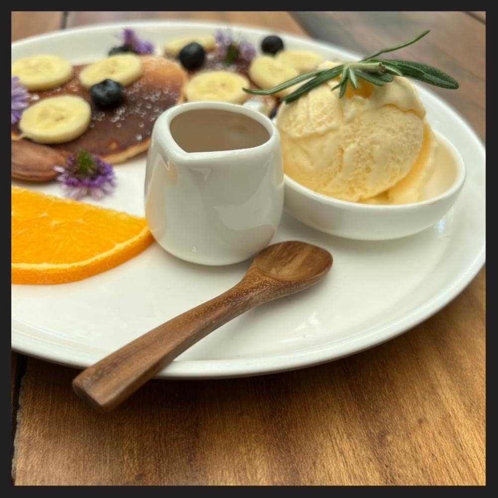 NUTTA – Cucharas pequeñas de madera para cocinar, condimentos de miel, pimienta, azúcar, sal, té, café, helado (10 piezas)