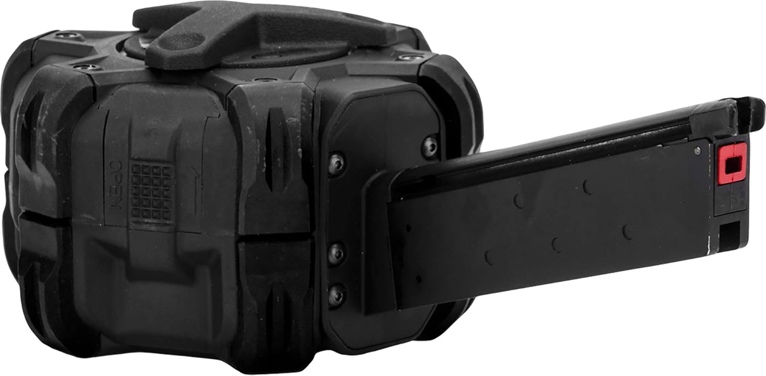 Evike Airsoft AW – Mag de Airsoft de tambor personalizado para pistolas y rifles de aire comprimido de gas (modelo WE Airsoft 1911  Negro)