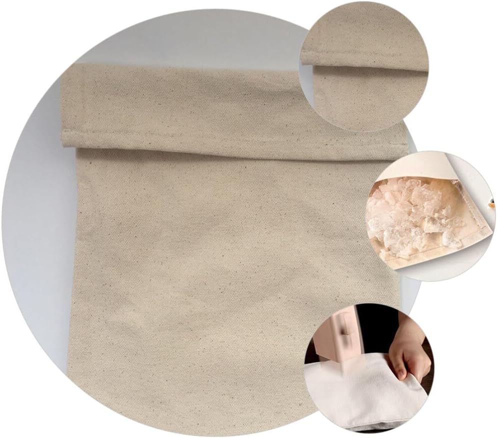 Luxshiny Bolsa de hielo de lona Bolsa de hielo triturada Bolsa de lona reutilizable Bolsa de lona Tienda de hielo seco para bebidas, herramientas de