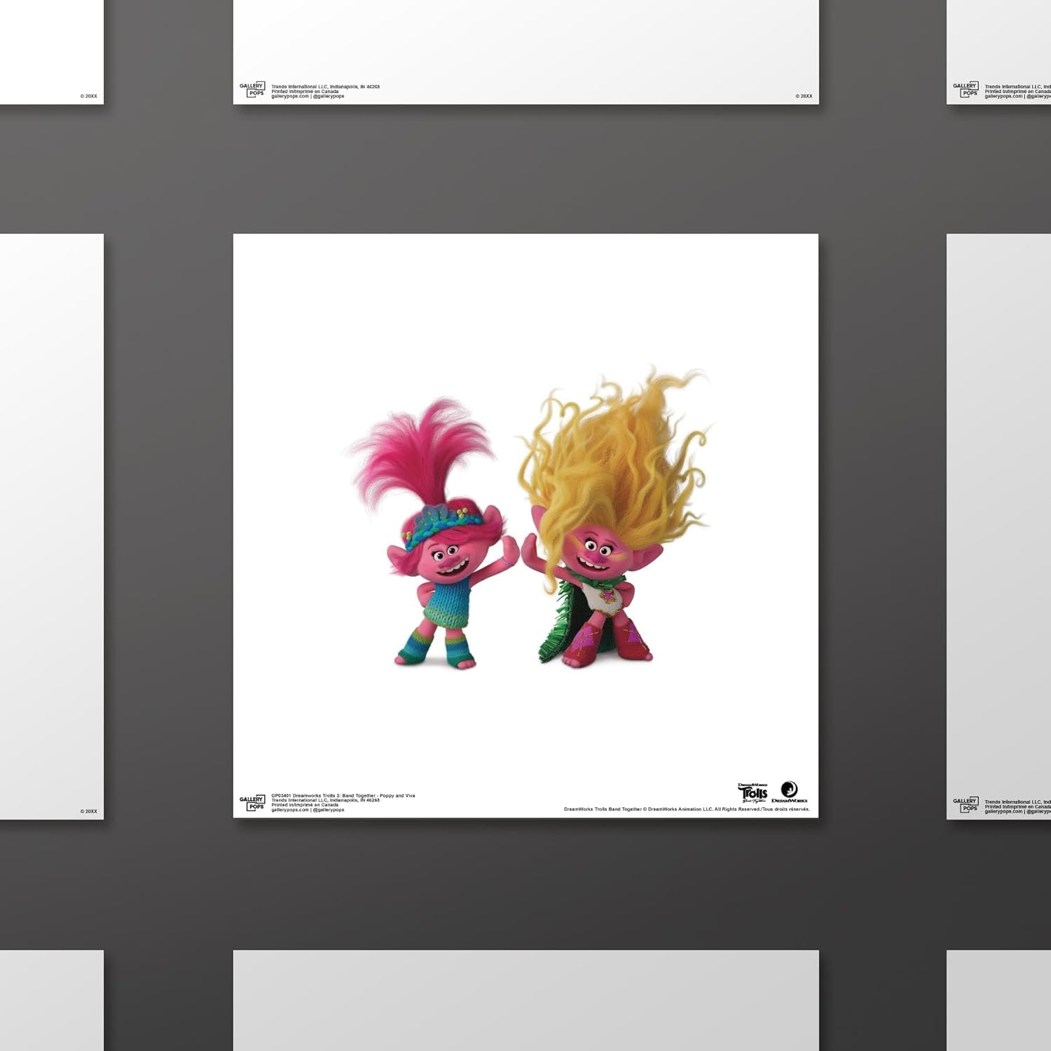 Trends International Gallery Pops Trolls Band Together – Póster de pared de Poppy and Viva, 12.00 x 12.00 pulgadas, versión sin marco