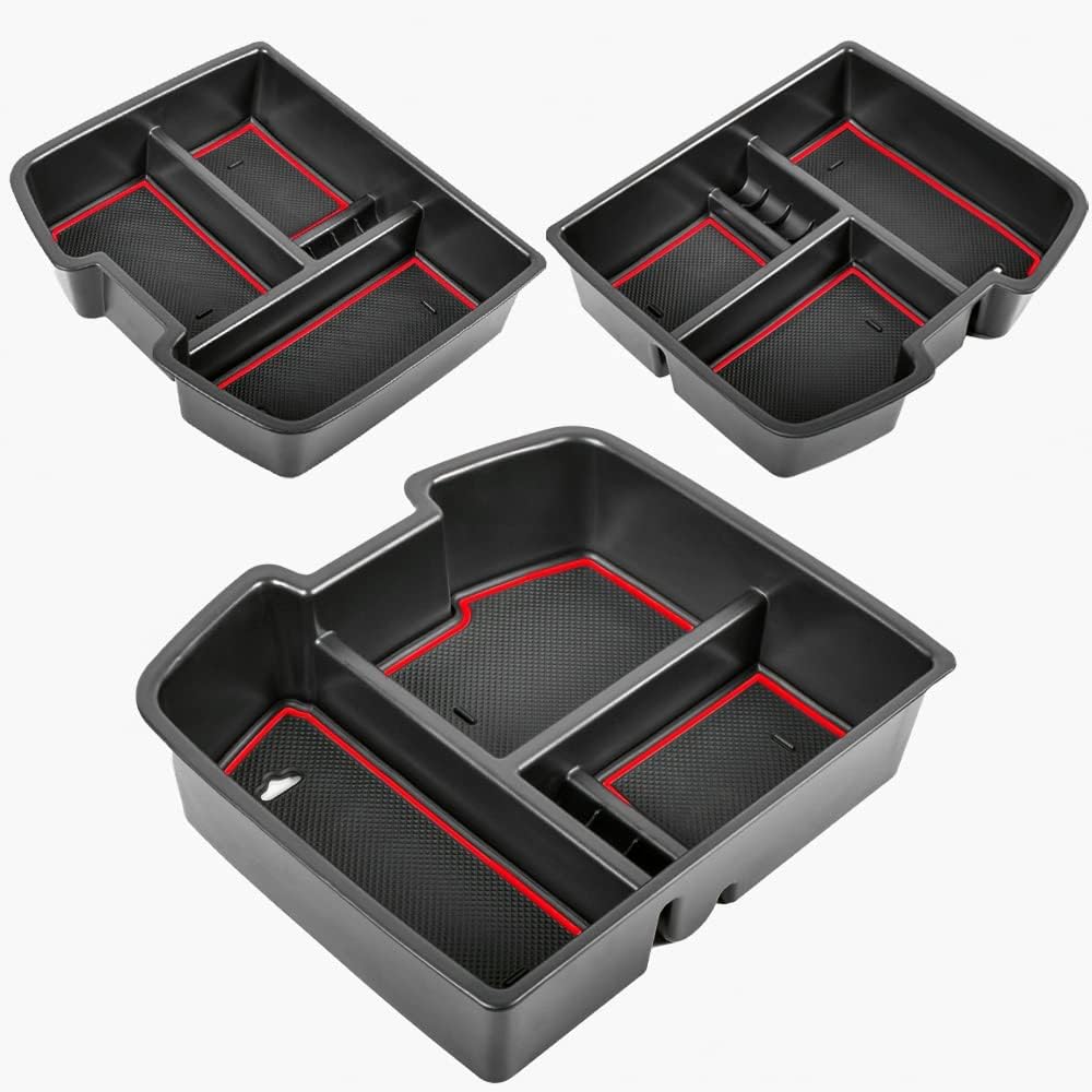 TACORBO Bandeja organizadora de consola central para GMC Sierra 2500 3500 Yukon XL Silverado 2500 3500 Suburban 1500 Tahoe  07-13 GMC Sierra 1500