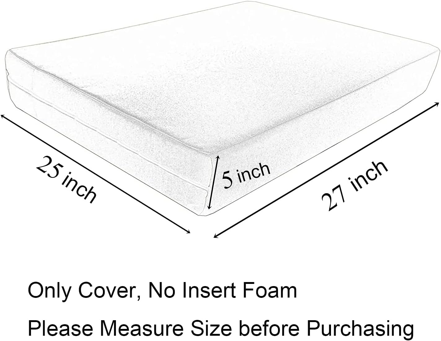 FLYMEI Fundas para cojín de patio, fundas de cojín para exteriores, resistentes al agua, para banco de patio, funda de cojín para exteriores, 27 x