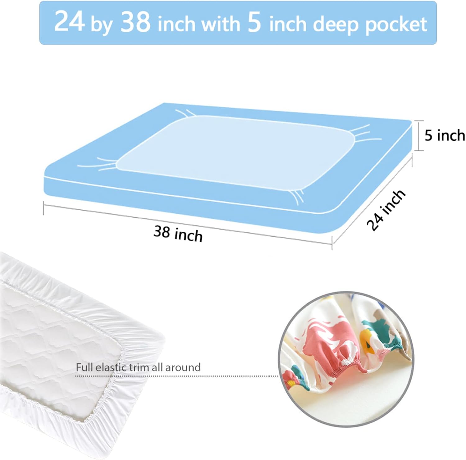 Sábanas bajeras ajustables con temática de llama, sábanas portátiles para cuna para niños pequeños, ideal para habitación de niño o niña o