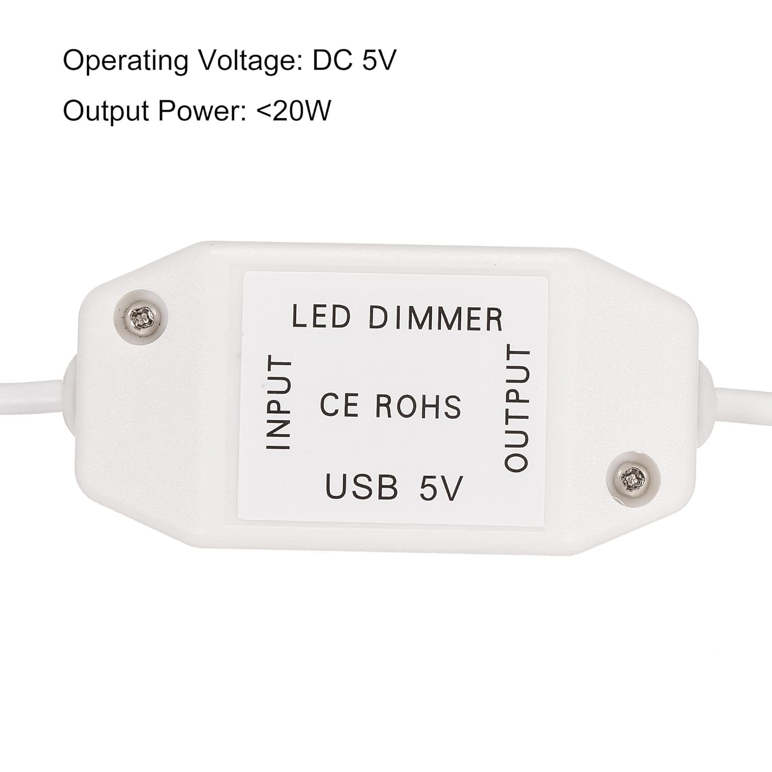 MECCANIXITY Interruptor de atenuación de tira LED de 5 V CC USB hembra a macho cable de extensión con controlador de interruptor giratorio para
