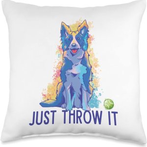 Border Collie Love Just Play Fetch Dog – Almohada de 16 x 16 pulgadas, multicolor Border Collie Love Just Play Fetch Dog – Almohada de 16 x 16 pulgadas, multicolor