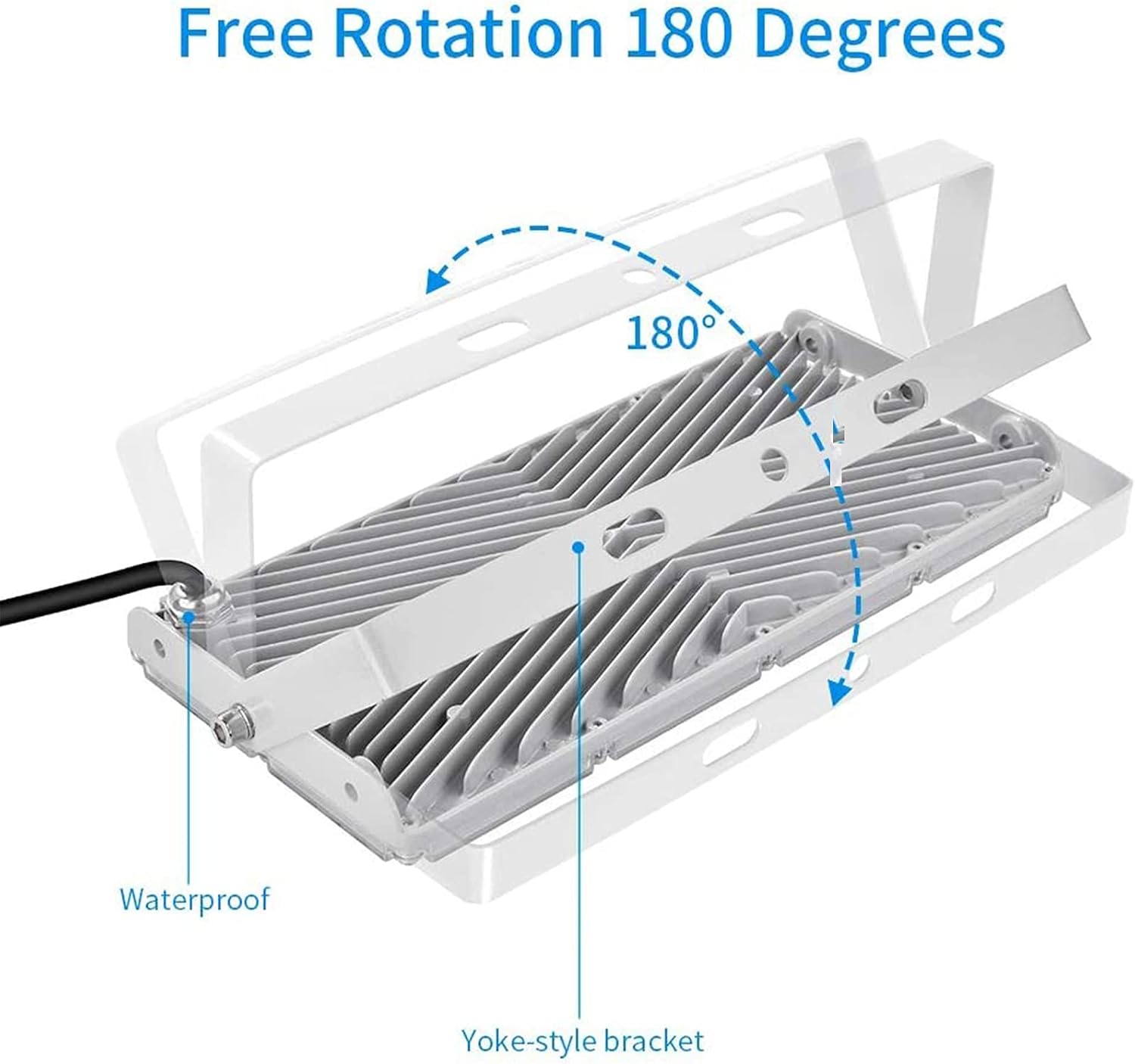 Sararoom 10 luces LED de inundación de 100 W para exteriores, IP65 impermeables, luces de seguridad LED, 9000 lm 6500 K, luz LED blanca fría para