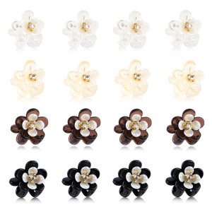 CWJCYTNSN 16 pinzas para el pelo de flores pequeñas para mujeres y niñas, pinzas de plástico de 0.6 pulgadas, bonitas abrazaderas de flores para CWJCYTNSN 16 pinzas para el pelo de flores pequeñas para mujeres y niñas, pinzas de plástico de 0.6 pulgadas, bonitas abrazaderas de flores para