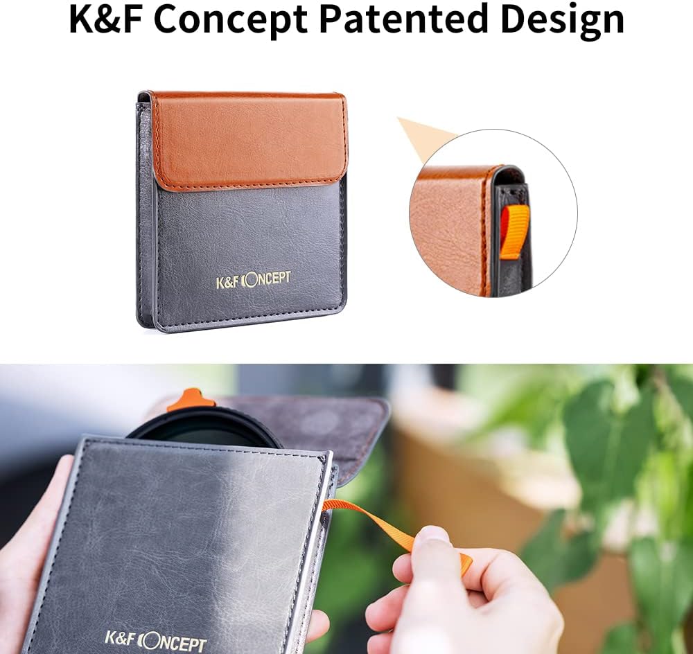 K&F Concept Filtro ND variable de putter de 1.929 in ND2-ND400 (1-9 paradas) 28 recubrimientos multicapa Filtro de densidad neutra ajustable de