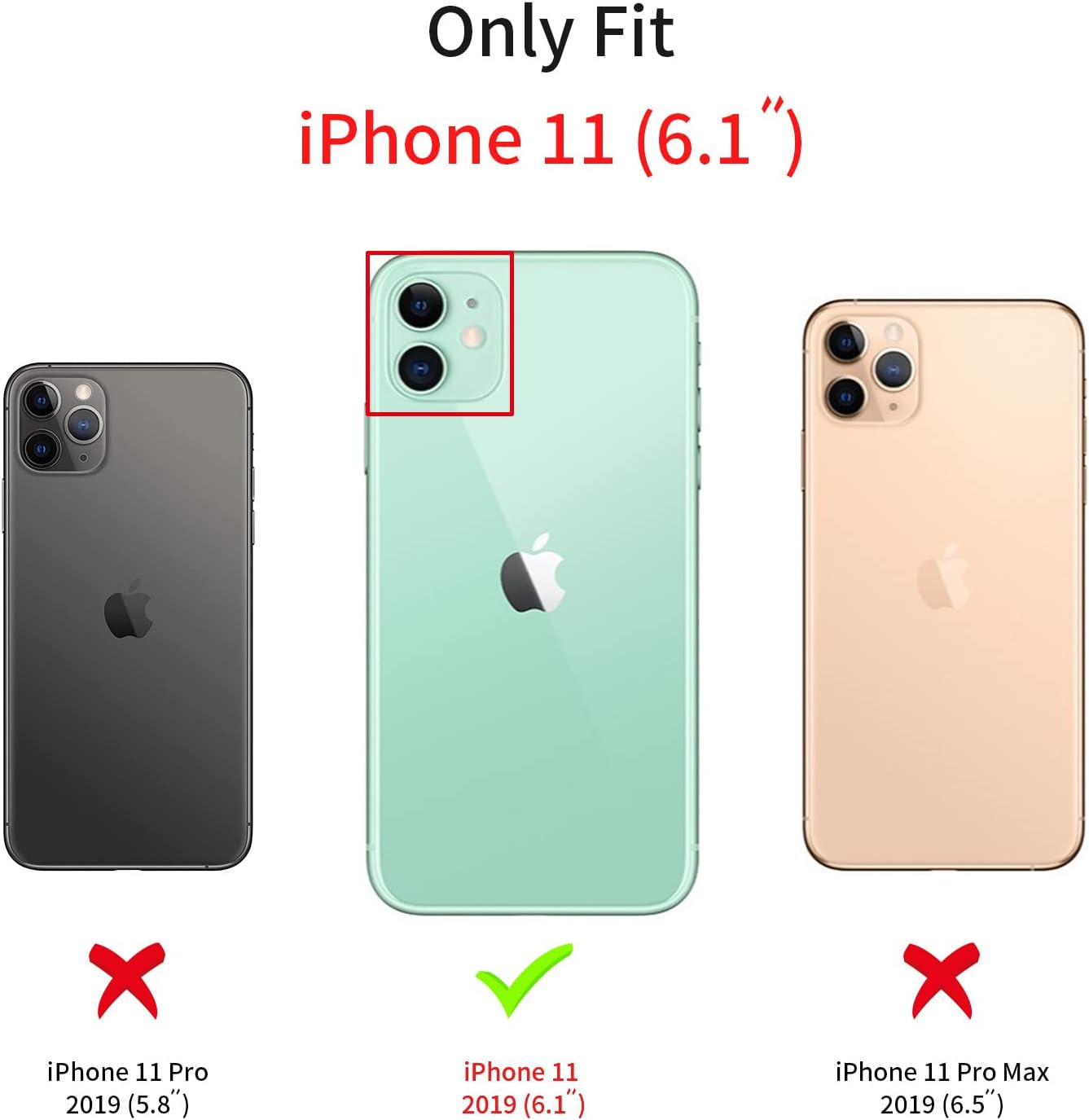 Fycyko Funda magnética para iPhone 11 con protector de cámara compatible con Magsafe Diseño delgado de silicona suave de lujo para iPhone 11-6.1