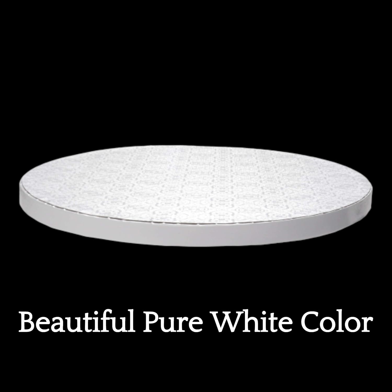 O’Creme Tabla para tartas, círculos redondos blancos con diseño magnífico, resistente y duradero, tambores para pasteles de 12 pulgada de grosor,