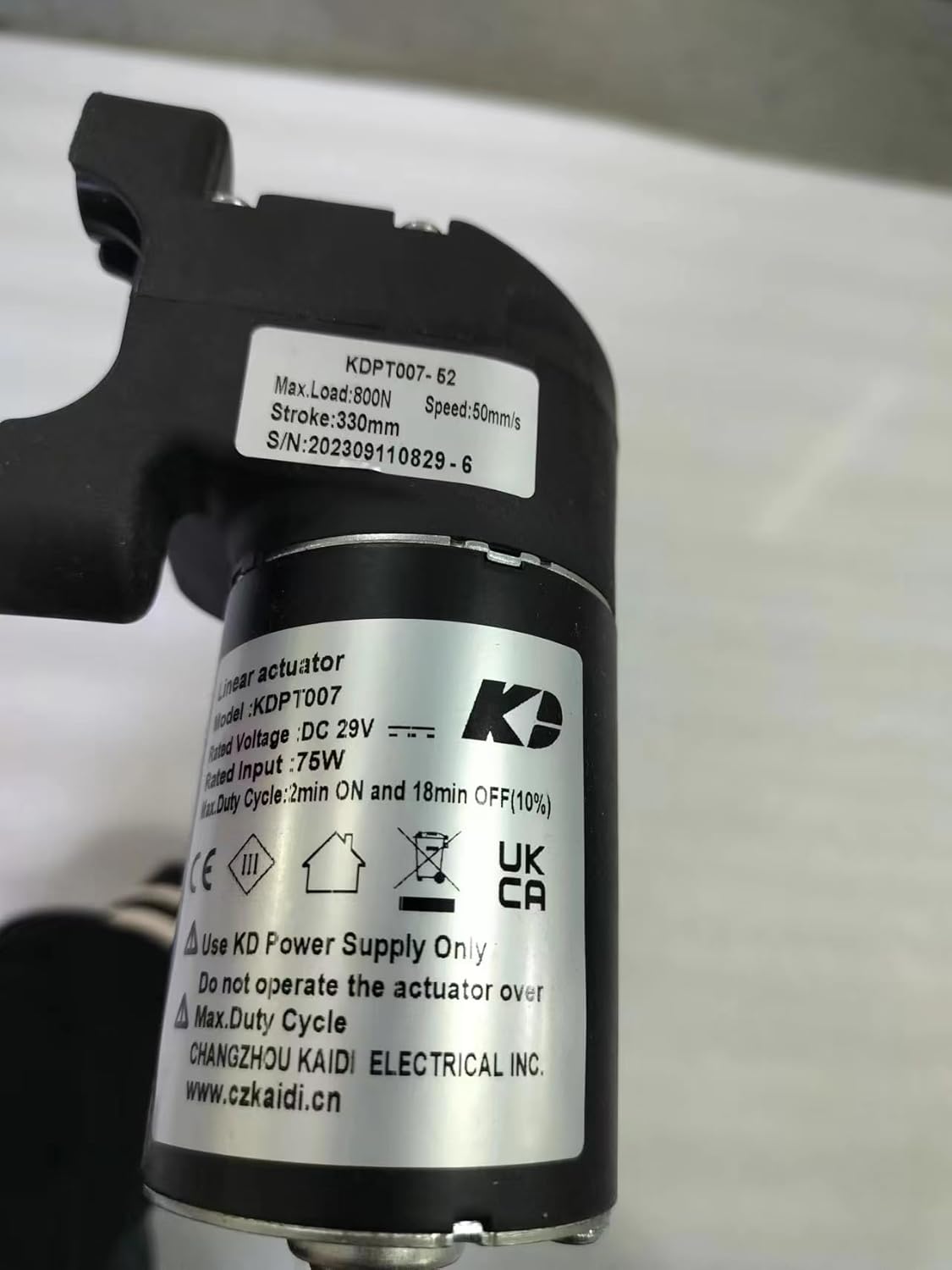 Reemplazo del motor reclinable eléctrico con cable modelo KDPT007-52 Actuador lineal para sofá, silla elevadora, sofá, asiento de masaje, aluminio