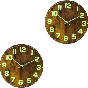 DECHOUS Reloj de pared con patrón de fuego, reloj de pared sin tictac, decoración retro, reloj de pared, brillo nocturno, para mujeres+correas de DECHOUS Reloj de pared con patrón de fuego, reloj de pared sin tictac, decoración retro, reloj de pared, brillo nocturno, para mujeres+correas de