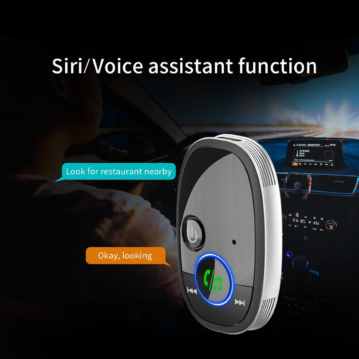 Adaptador AUX Bluetooth para automóvil, receptor Bluetooth 5.0 portátil para cocheestéreo domésticoauriculares con cable, transmisión de música,