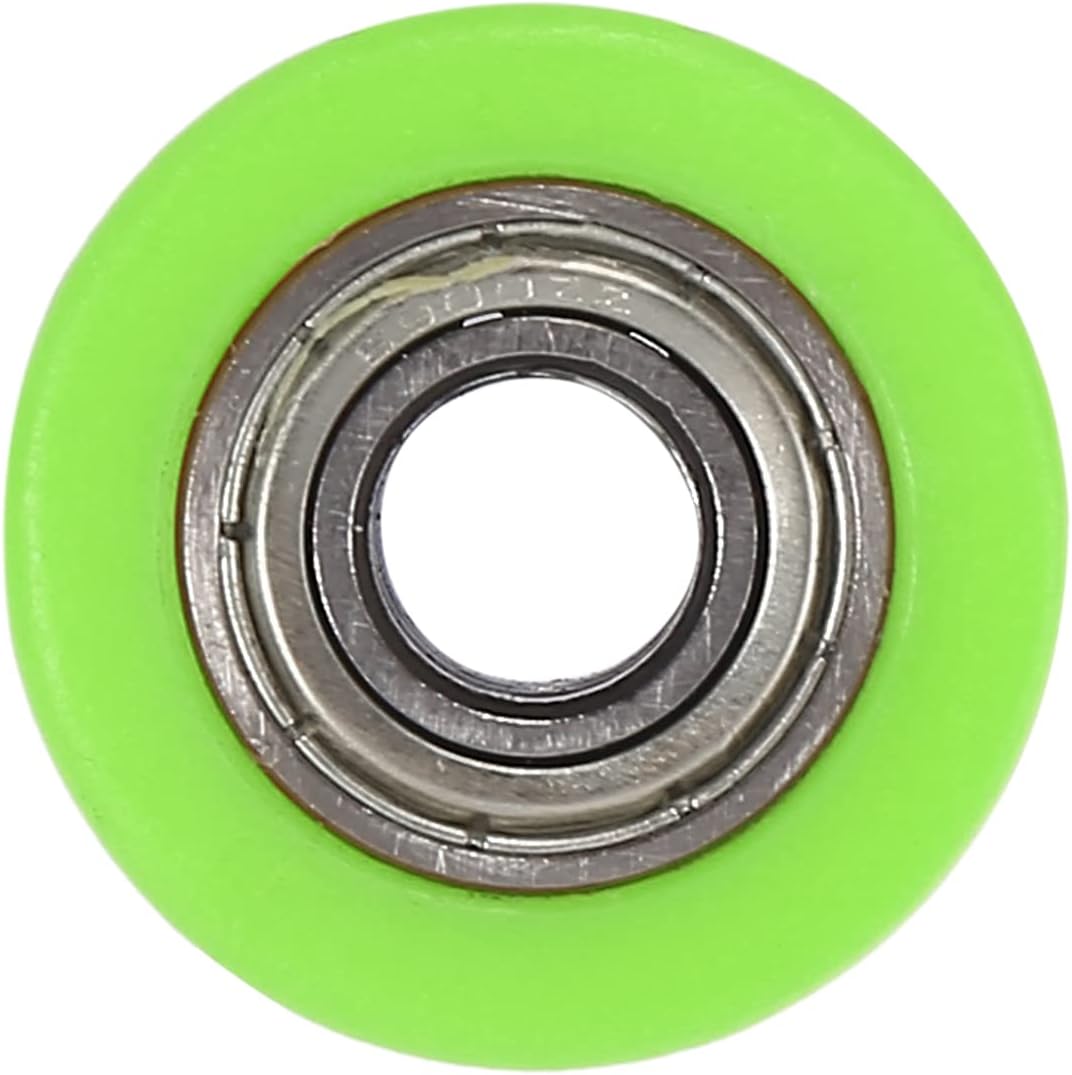 Motoforti 0.394 in agujero 1.063×1.299 in cadena rodillo polea deslizante tensor rueda guía verde para motocicleta ATV