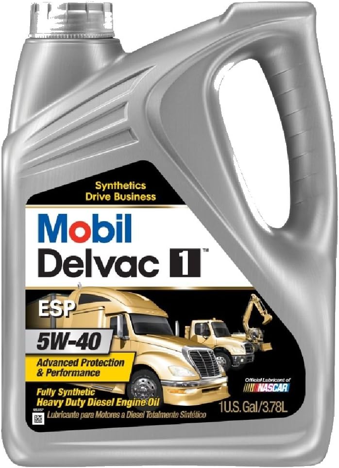 Aceite de motor Mobil (112825-4PK) Delvac 1 ESP 5W-40, 1 galón (4 unidades)