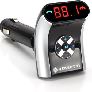 GOgroove FlexSMART X3 transmisor FM por bluetooth con manos libres, Plateado GOgroove FlexSMART X3 transmisor FM por bluetooth con manos libres, Plateado