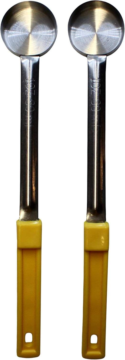 Habanerofire Cuchara de acero inoxidable sólido de 1 onza para medir y servir cucharas para servir de grado comercial (paquete de 12)