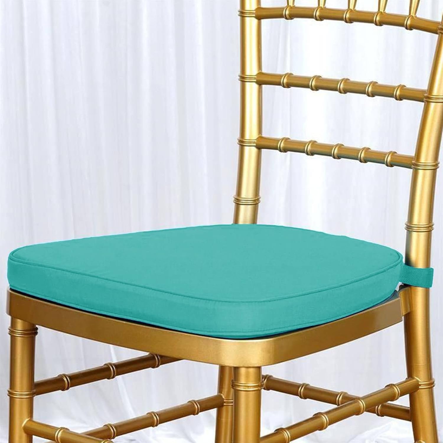 Efavormart – Cojín para silla Chiavari de 2 pulgadas de grosor, cojín de espuma viscoelástica con lazos y funda extraíble