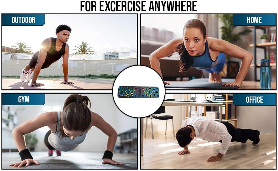 Tabla de empuje 22 en 1, multifuncional, plegable, portátil, herramientas de flexión, soporte de flexión, tabla de ejercicios, ejercicios en casa