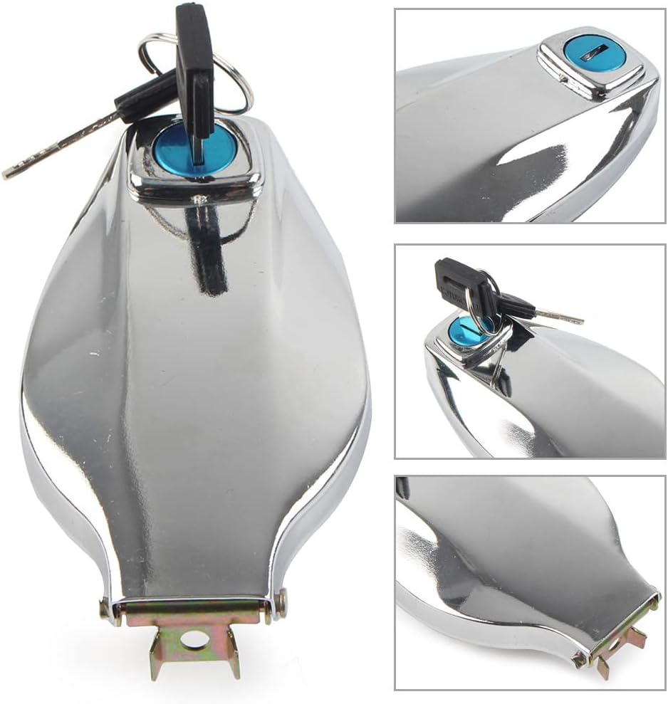 GZYF Bloqueo de tapa de gas combustible con llaves para Yamaha XS1100 XS650 XS500 XS850, negro