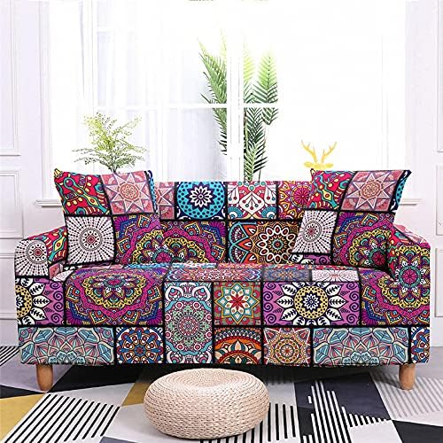 Fundas decorativas de sofá de 1, 2, 3, 4 plazas, geométricas, bohemias, universales, fundas elásticas para sofá para sala de estar, sofá, silla,