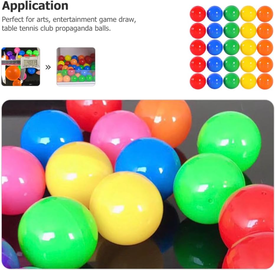 Zerodeko 100 Uds., bolas de lotería para fiesta, bolas de lotería de colores, bolas de pong, bolas de sorteo, bolas de juego de lotería, bolas de